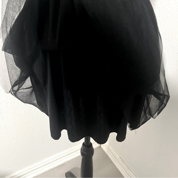 Love Culture Black White Mini Tutu Lined Sleeveless Tank Dress Casual Punk - Picture 3 of 8